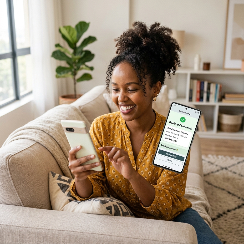 Customer using Defixerhub app